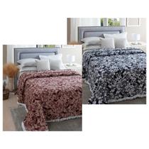 Kit 2 Colchas Casal Chenille Canelada Jolitex 220x240 cm