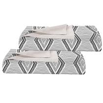 Kit 2 Colchas Casal Queen Teka Allegro 90 fios 240x230 cm Estampa:Zag