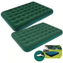 Kit 2 Colchões De Ar Inflavel Casal Bomba Ar De Pé Embutido