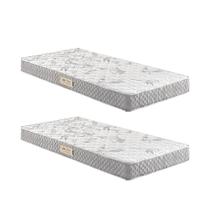 Kit 2 Colchões Ecoline D23 Ecoflex Solteirinho 78x188x12 cm Kit 2 Colchões Ecoline D23 Ecoflex Solteirinho 78x188x12 cm