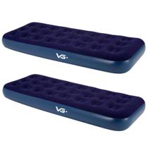 Kit 2 Colchões Infláveis Solteiro Flocked Comfort VG Plus