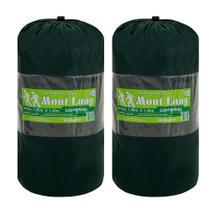 Kit 2 Colchonetes Acampamento Camping Casal Pesca Retiro Ginástica 190x130cm Verde