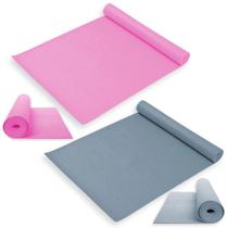 Kit 2 Colchonetes Tapete em Eva para Yoga e Pilates Nas Cores Rosa e Cinza Liveup Sports