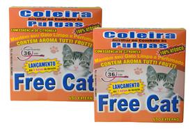 Kit 2 Coleira Antipulgas E Carrapatos Para Gato Free Cat Pet