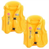 kit 2 coletes infantil piscina praia boia inflavel ajustavel para menino menina G escolha sua cor