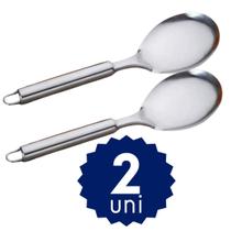 Kit 2 Colher de Inox Cromada para Arroz Utensílios Cozinha Restaurante Uso Geral Kit 2 Colher de Inox Cromada para Arroz Utensílios Cozinha Restaurante Uso Geral