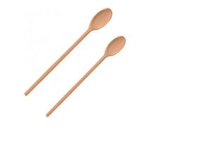Kit 2 Colher De Pau Oval 30cm E 34cm Madeira Kit 2 Colher De Pau Oval 30cm E 34cm Madeira