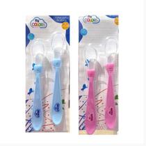 Kit 2 Colheres de Silicone Para bebê Fly Colors Kit 2 Colheres de Silicone Para bebê Fly Colors