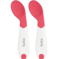 Kit 2 colheres de treinamento termossensiveis rosa - buba