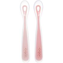 Kit 2 Colheres em Silicone Fase 1 - Rosa - BUBA
