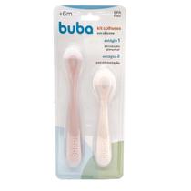 Kit 2 Colheres em Silicone Fases 1 e 2 Rosa 18832 - Buba