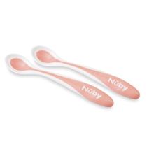 Kit 2 Colheres Infantil Treinamento Termossensíveis Hot Safe Nûby