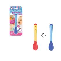 Kit 2 Colheres Termo Sensivel Bebe Alimentação Infantil - Colher Com Sensor de Temperatura