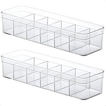 Kit 2 Colmeia Organizadora Multifuncional Diamond Acrilico Com Divisórias 35,5x10,5x7,5cm Kit 2 Colmeia Organizadora Multifuncional Diamond Acrilico Com Divisórias 35,5x10,5x7,5cm