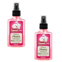 Kit 2 Colônia Sanol Dog Fêmea 120 Ml