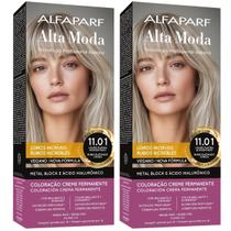 Kit 2 Coloração Alfaparf Alta Moda 11.01 Louro Platina Acinzentado Kit 2 Coloração Alfaparf Alta Moda 11.01 Louro Platina Acinzentado