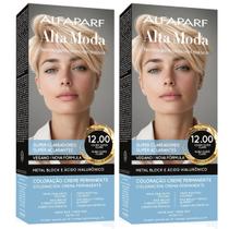 Kit 2 Coloração Alfaparf Alta Moda 12.00 Louro Super Claro