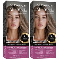 Kit 2 Coloração Alfaparf Alta Moda 7.1 Louro Cinza Kit 2 Coloração Alfaparf Alta Moda 7.1 Louro Cinza