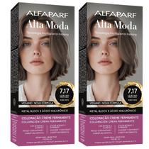 Kit 2 Coloração Alfaparf Alta Moda 7.17 Louro Mate Profundo Kit 2 Coloração Alfaparf Alta Moda 7.17 Louro Mate Profundo