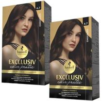 Kit 2 Coloração Creme Permanente Excllusiv Color Pratic Chocolate 6.7 Haskell