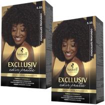 Kit 2 Coloração Creme Permanente Excllusiv Color Pratic Chocolate Profundo 5.35 Haskell