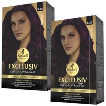 Kit 2 Coloração Creme Permanente Excllusiv Color Pratic Marsala 8.26 Haskell