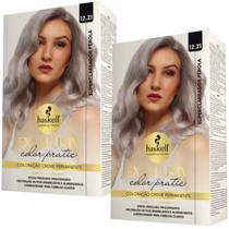 Kit 2 Coloração Creme Permanente Excllusiv Color Pratic Superclareador Pérola 12.21 Haskell