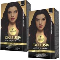 Kit 2 Coloração Creme Permanente Excllusiv Color Pratic Vermelho Violine Especial 55.62 Haskell