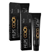 Kit 2 Coloração em Creme Permanente Felps Color 6.7 Louro Escuro Marrom Chocolate 60g