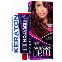 Kit 2 Coloração Keraton Demi Color Castanho Claro Vermelho Irisado 5.62