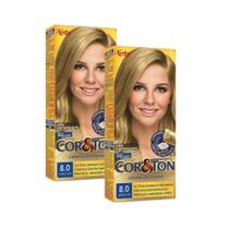 Kit 2 Coloração Niely Cor&Ton Louro Claro 8.0