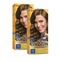 Kit 2 Coloração Niely Cor&Ton Louro Médio 7.0 Kit 2 Coloração Niely Cor&Ton Louro Médio 7.0