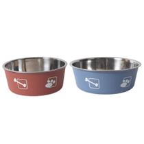 Kit 2 Comedor Bebedor Antideslizante Cachorro Inox Kit 2 Comedor Bebedor Antideslizante Cachorro Inox