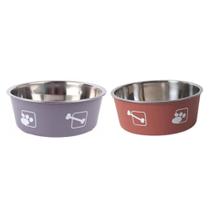 Kit 2 Comedor Bebedor Cachorro Inox Antideslizante Kit 2 Comedor Bebedor Cachorro Inox Antideslizante