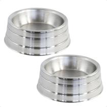 Kit 2 Comedouro Alumínio Pesado D'Barcelos - Medio