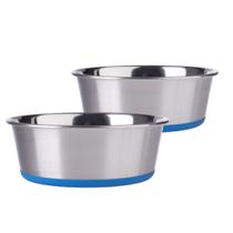 Kit 2 Comedouro Durapet Bowl Em Aço Inox 1600 ml Kit 2 Comedouro Durapet Bowl Em Aço Inox 1600 ml