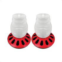 Kit 2 Comedouro Frango Aves Alimentador 3,5L Rosca 12 Furos