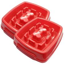 Kit 2 Comedouro Lento Interativo 650ml Para Cachorros Cães Kit 2 Comedouro Lento Interativo 650ml Para Cachorros Cães