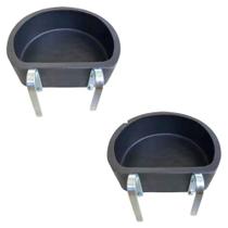 Kit 2 Comedouro Raso 3 Litros Abecel