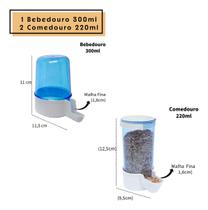 Kit 2 Comedouros 220ml + 1 Bebedouro 300ml Malha Fina Birds Kit 2 Comedouros 220ml + 1 Bebedouro 300ml Malha Fina Birds