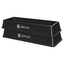 Kit 2 Comedouros para Animais 25L Preto Gplas Kit 2 Comedouros para Animais 25L Preto Gplas