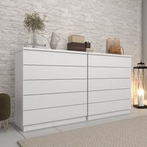 Kit 2 Cômodas 5 Gavetas Espresso Móveis Kit 2 Cômodas 5 Gavetas Espresso Móveis