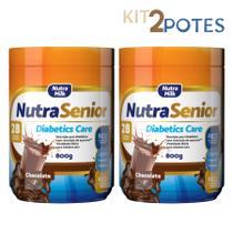 Kit 2 Complemento Nutricional 800g ZERO AÇÚCAR e ZERO GLÚTEN Nutra Senior Diabetics Care Completo