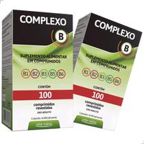 Kit 2 Complexo B 200 Comprimidos Vitaminas B1 B2 B3 B4 B5 B6 Vitaminas Minerais Concentrado Puro Kit 2 Complexo B 200 Comprimidos Vitaminas B1 B2 B3 B4 B5 B6 Vitaminas Minerais Concentrado Puro
