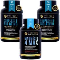 Kit 2 Complexo B Bio Ativo e 1 Complexo Magnésio 4 Max