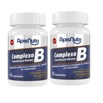 KIT 2 Complexo B Concentração Máxima 500mg 60 Comp Apisnutri