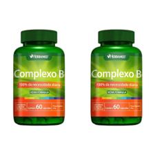 Kit 2 Complexo B Suplemento Para Disposição, Foco, Beleza 60 capsulas Herbamed