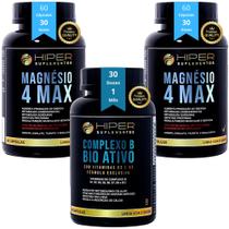 Kit 2 Complexo De Magnésio 4 Max 120 Cáps - 1 Complexo B Bio Ativo 60 Cápsulas Kit 2 Complexo De Magnésio 4 Max 120 Cáps - 1 Complexo B Bio Ativo 60 Cápsulas