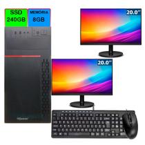 Kit 2 Computador Pc Intel Core I5 8gb Ssd 240gb + Monitor 20 Kit 2 Computador Pc Intel Core I5 8gb Ssd 240gb + Monitor 20