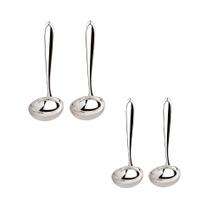 Kit 2 Conchas 22cm E 2 Conchas 15cm Molho Feijão Inox Laguna